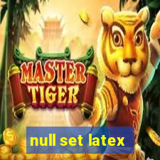 null set latex